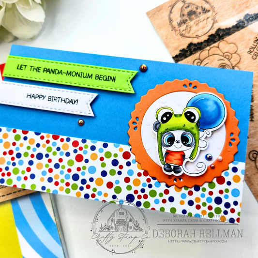 Party Like a Panda Birthday Card with Deborah