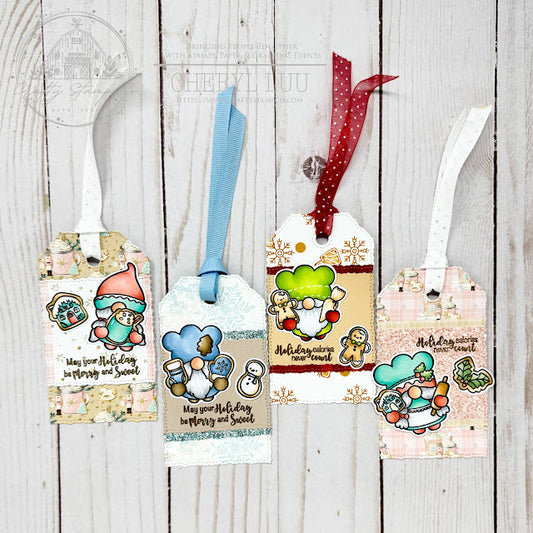 Christmas Cookie Gnomies Tag Tutorial