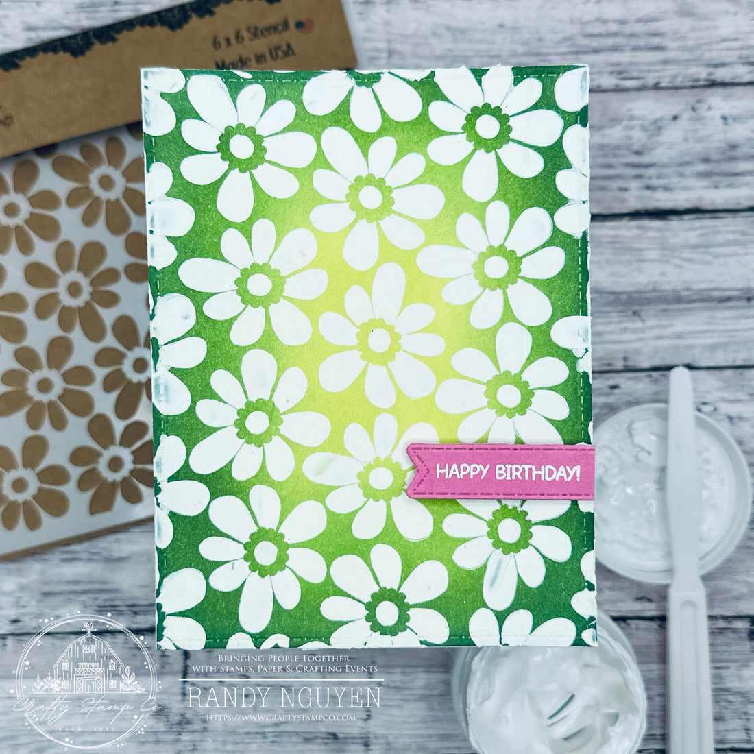 Creating a Stencil Centric Card with Randy