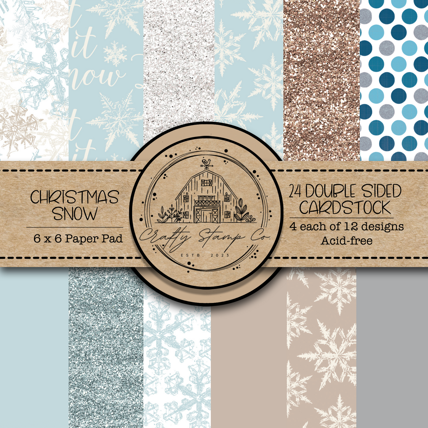 Christmas Snow 6x6 Pattern Paper Pad