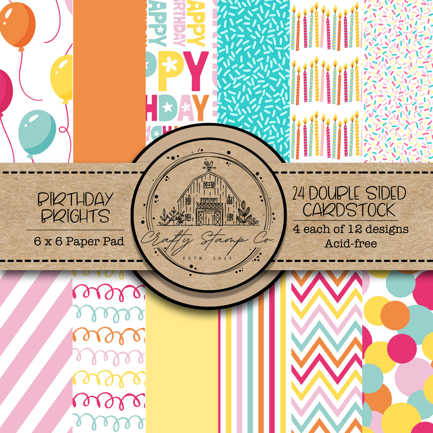 Birthday Brights 6x6 Pattern Paper Pack