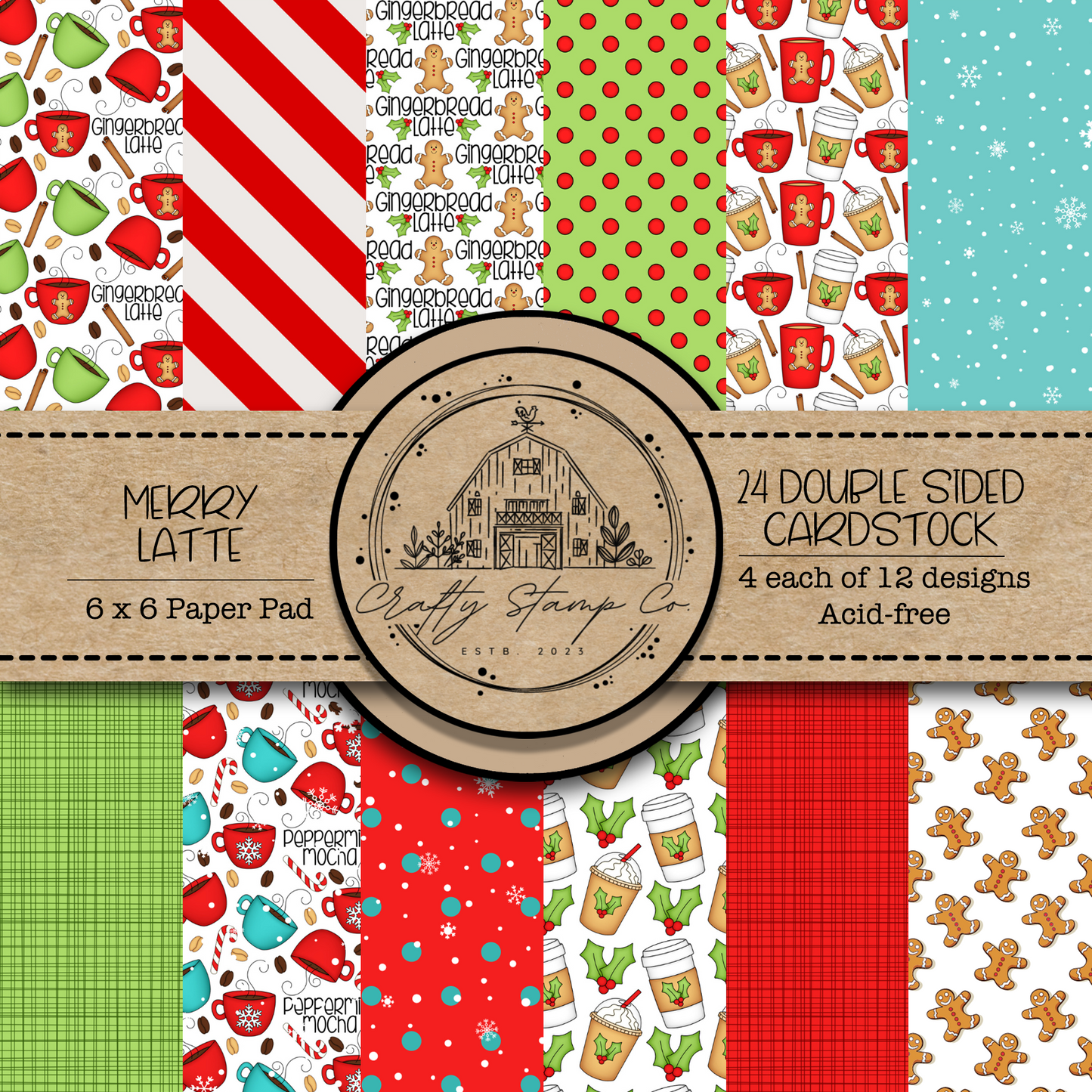 Merry Latte 6x6 Pattern Paper Pack