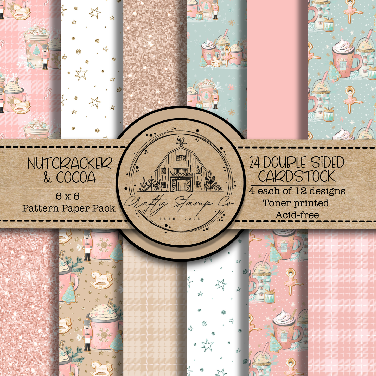 Nutcracker & Cocoa 6x6 Pattern Paper Pack