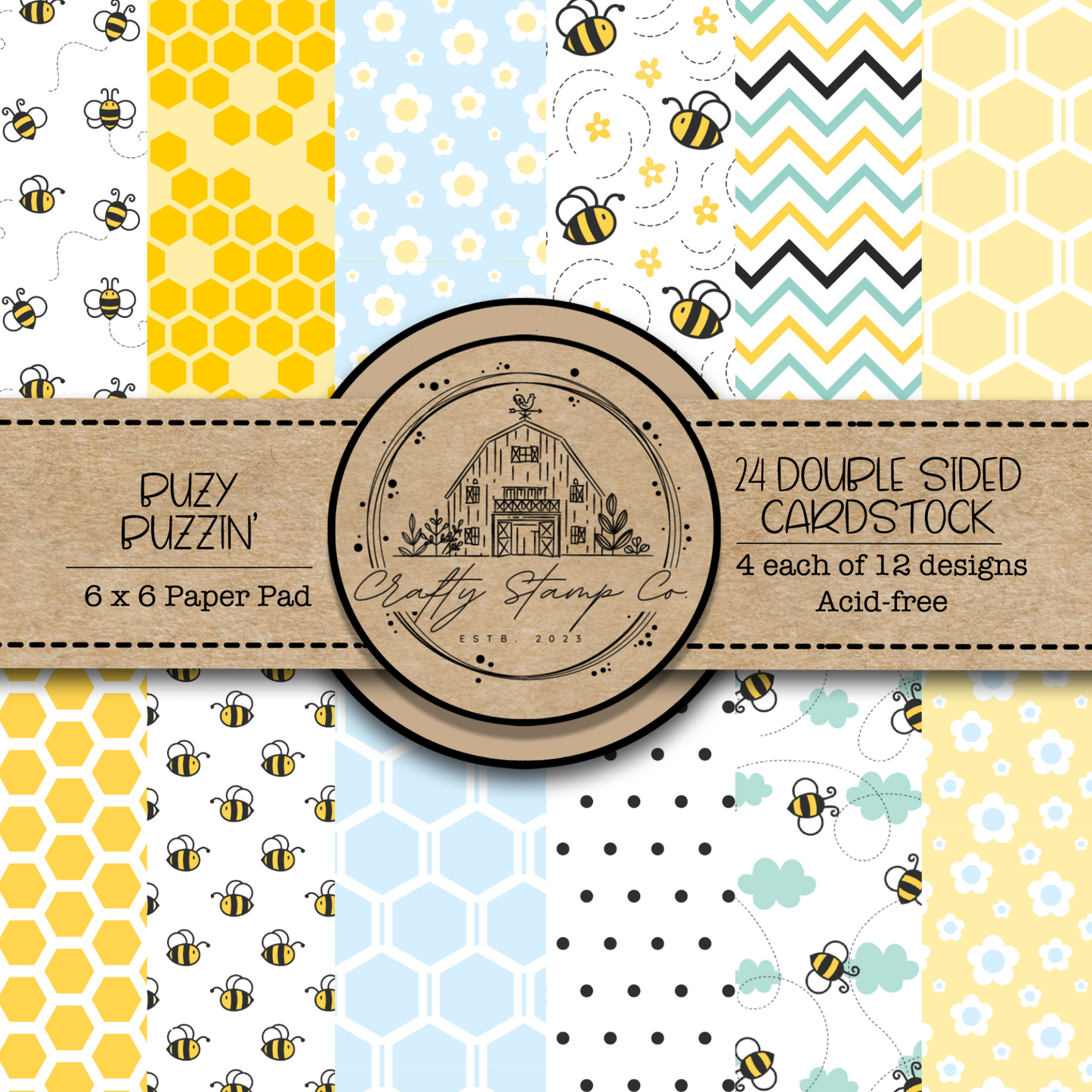 Buzy Buzzin 6x6 Pattern Paper