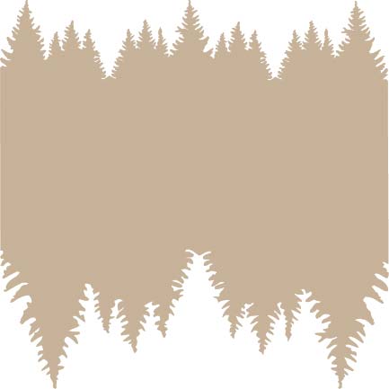 Forest Tree Line 6x6 Stencil