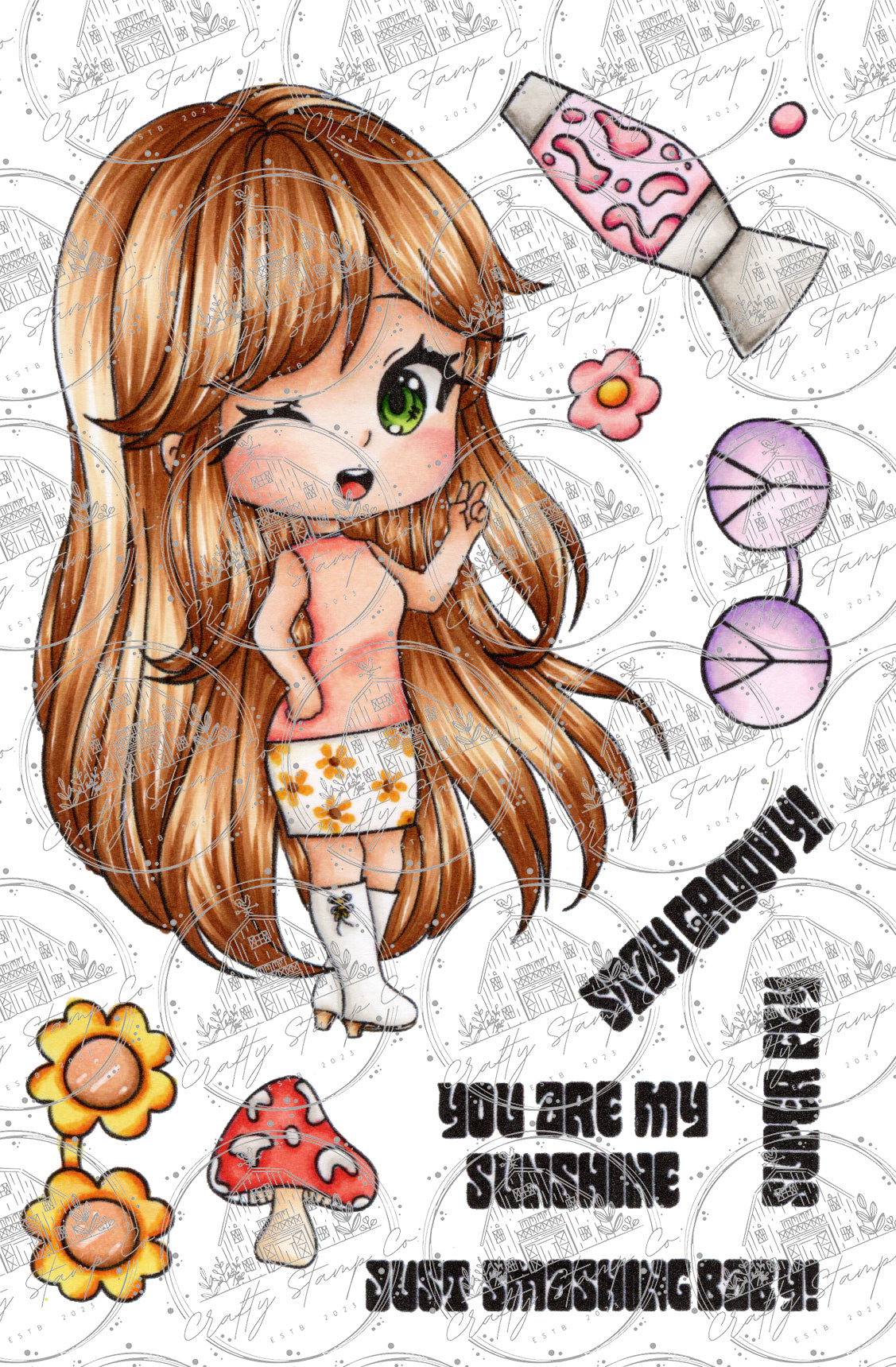 Groovy Meadow 4x6 Stamp Set