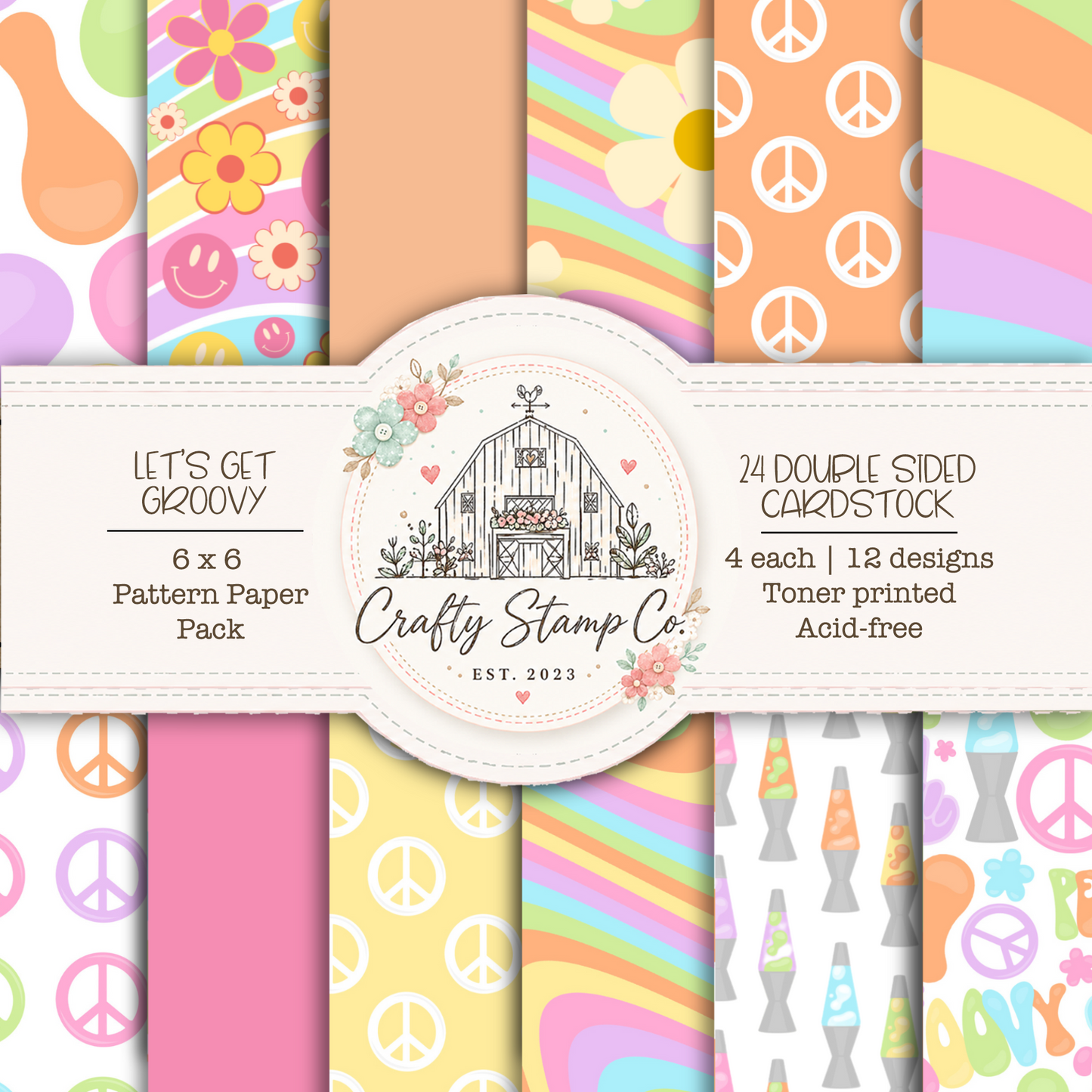 Let's Get Groovy 6x6 Pattern Paper Pack