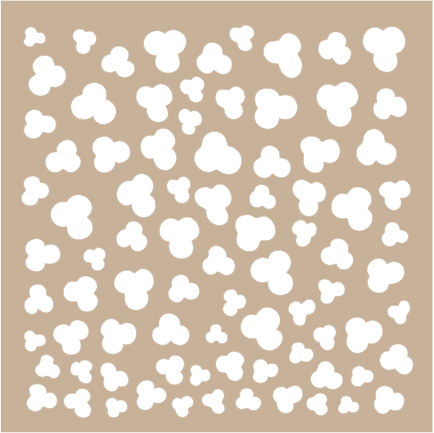 Popcorn 6x6 Stencil