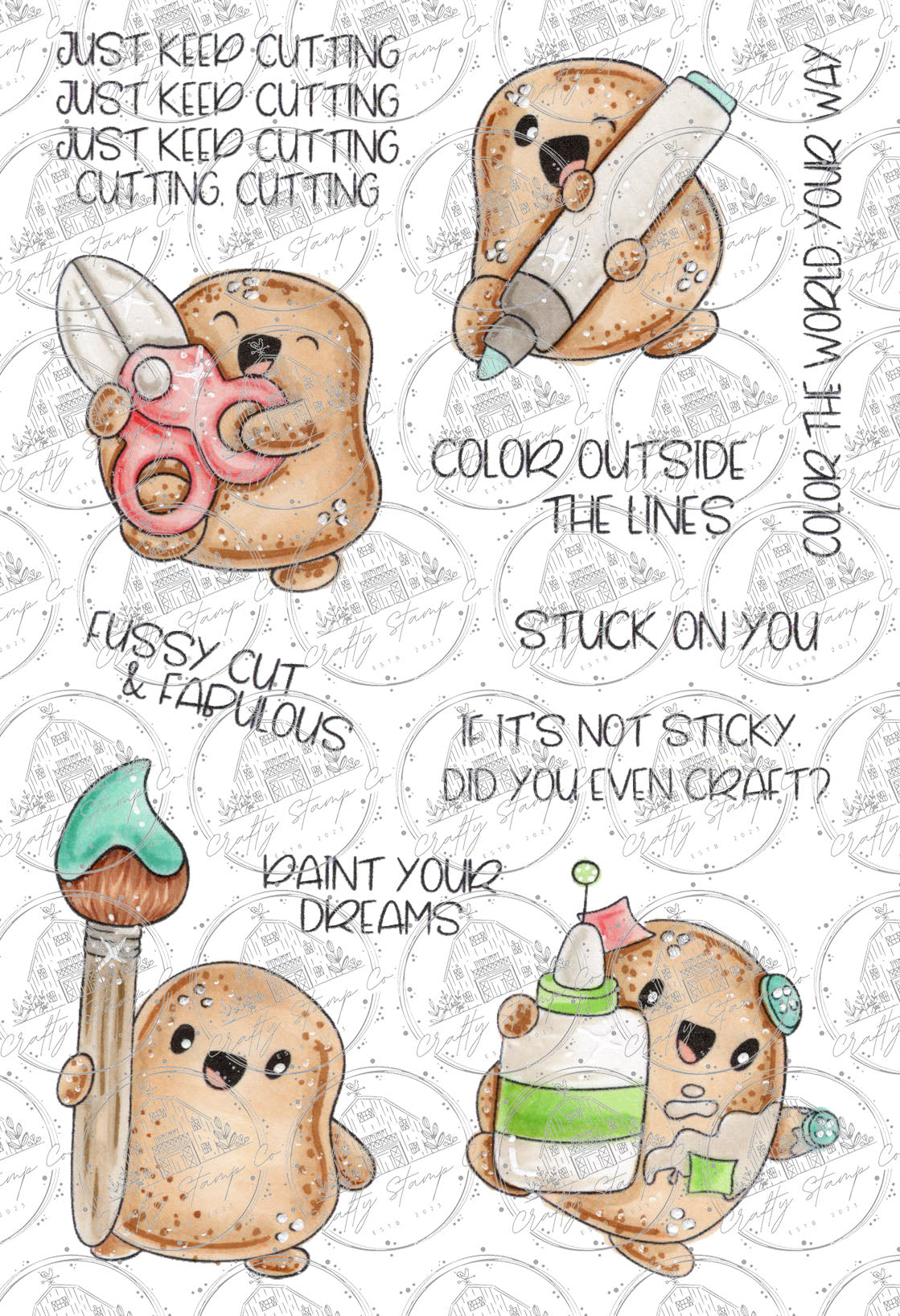 Positive Tate - Time to Craft 4x6 Stamp Set