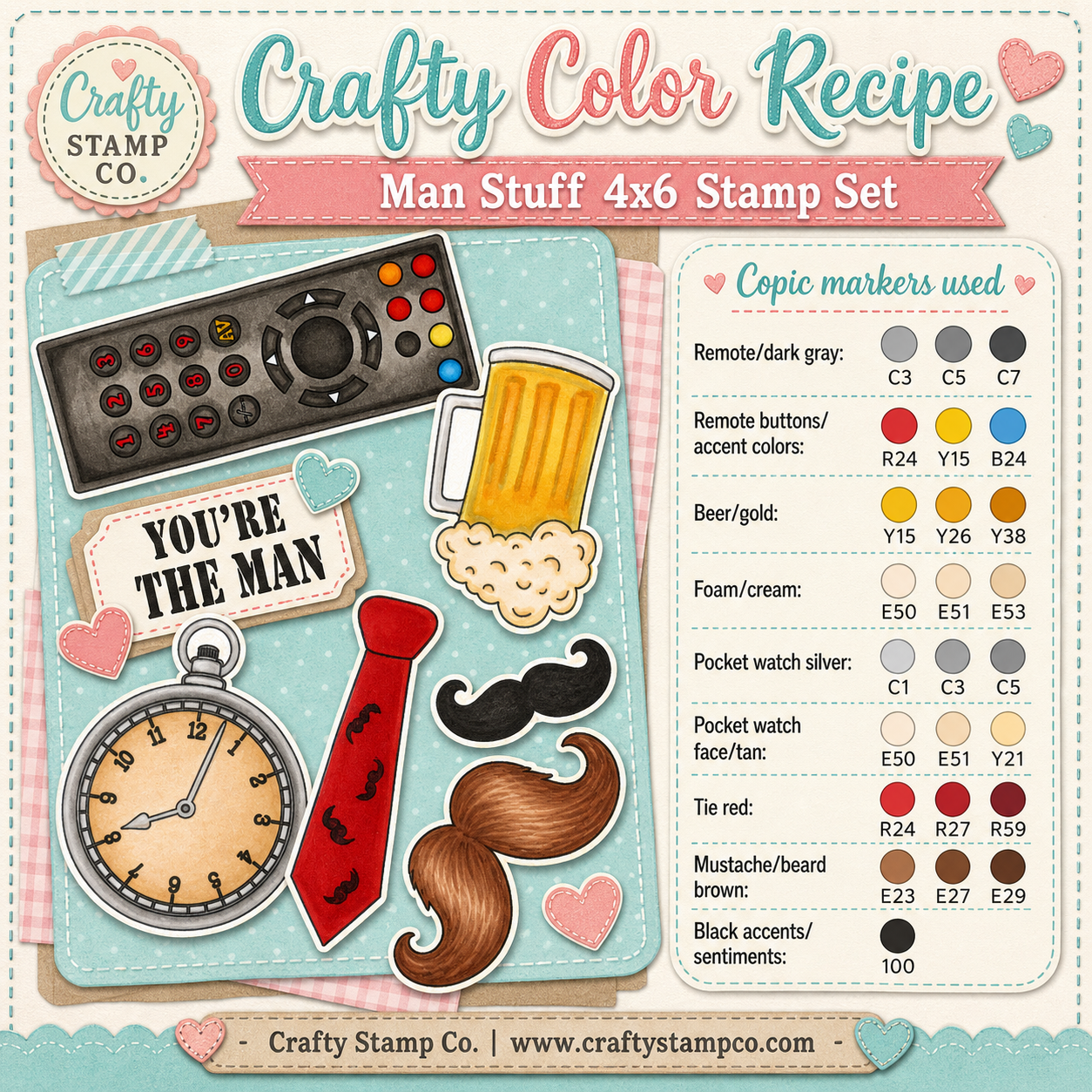 Man Stuff 4x6 Stamp Set
