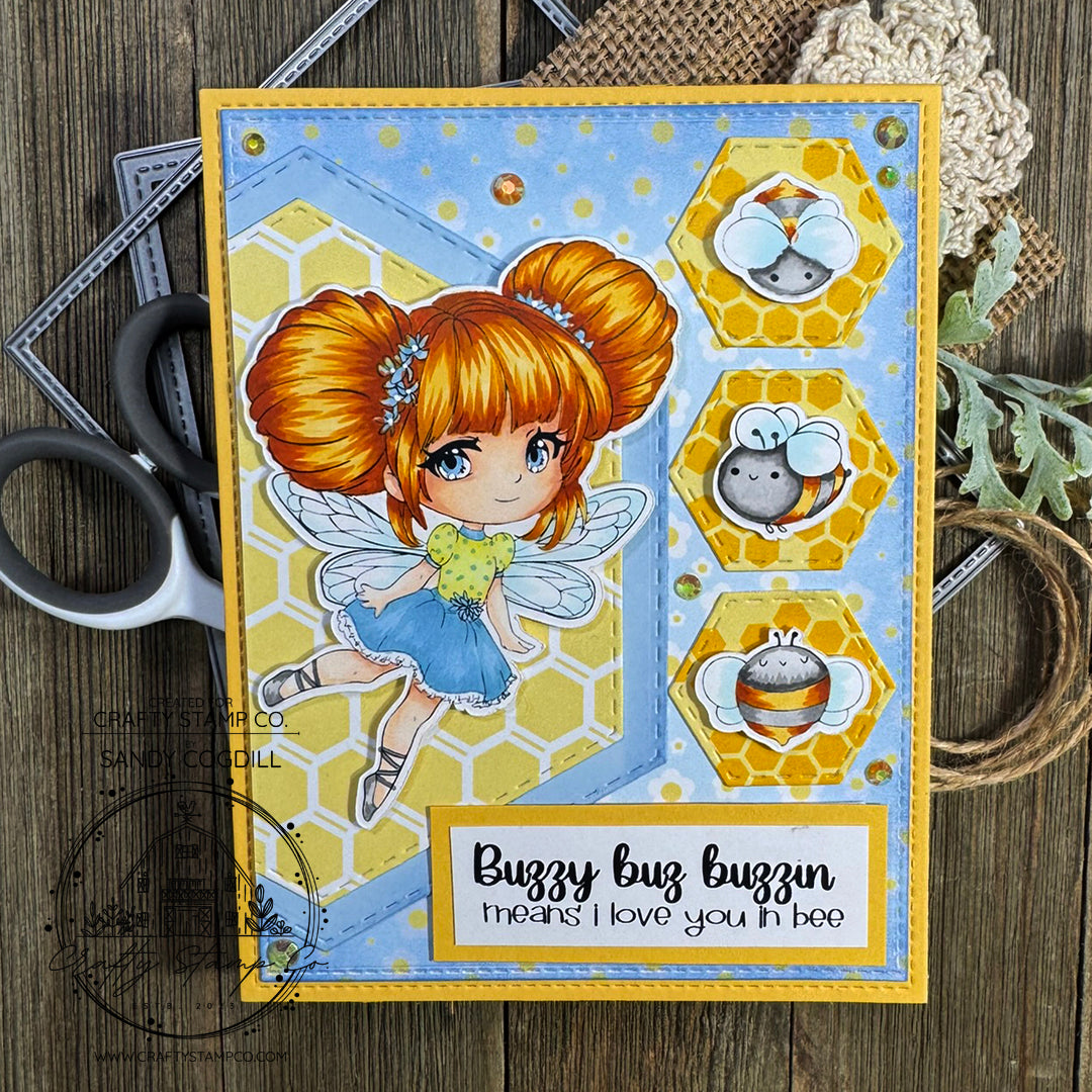 Buzzy Bee Meadow 4x6 Stamp Set