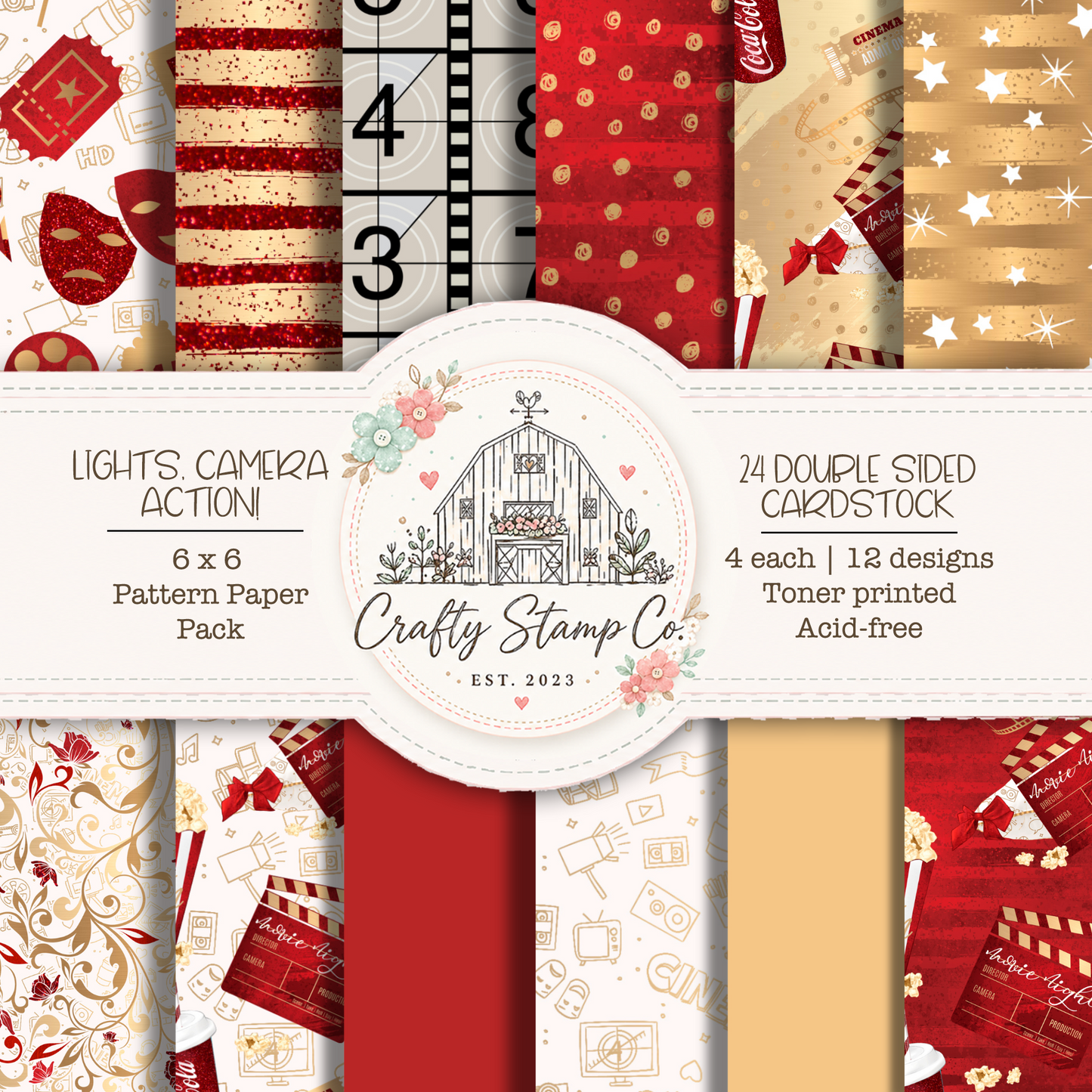 Lights, Camera, Action! 6x6 Pattern Paper