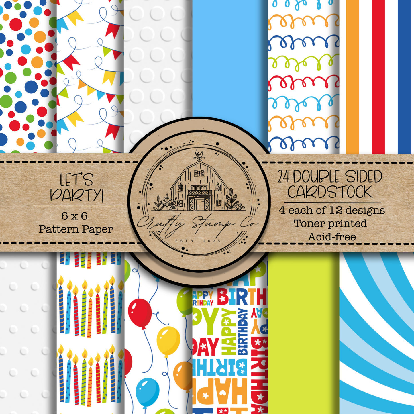 Let's Party 6x6 Pattern Paper Pack