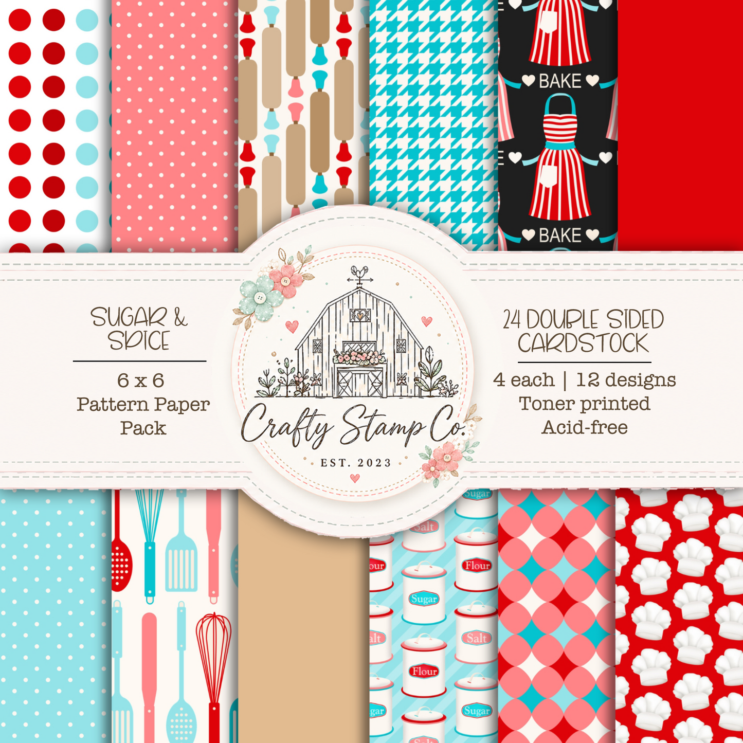 Sugar & Spice 6x6 Pattern Paper Pack