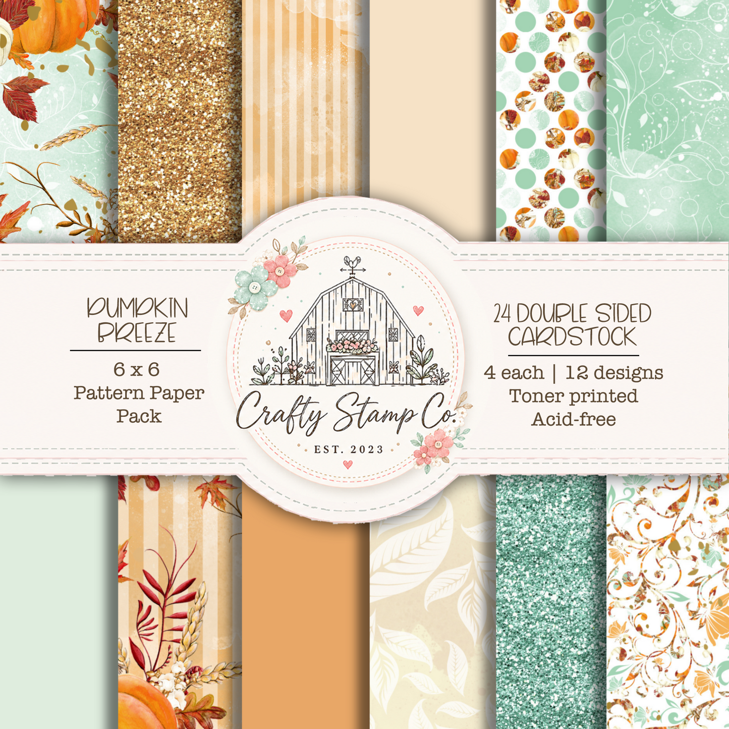 Pumpkin Breeze 6 x 6 Pattern Paper