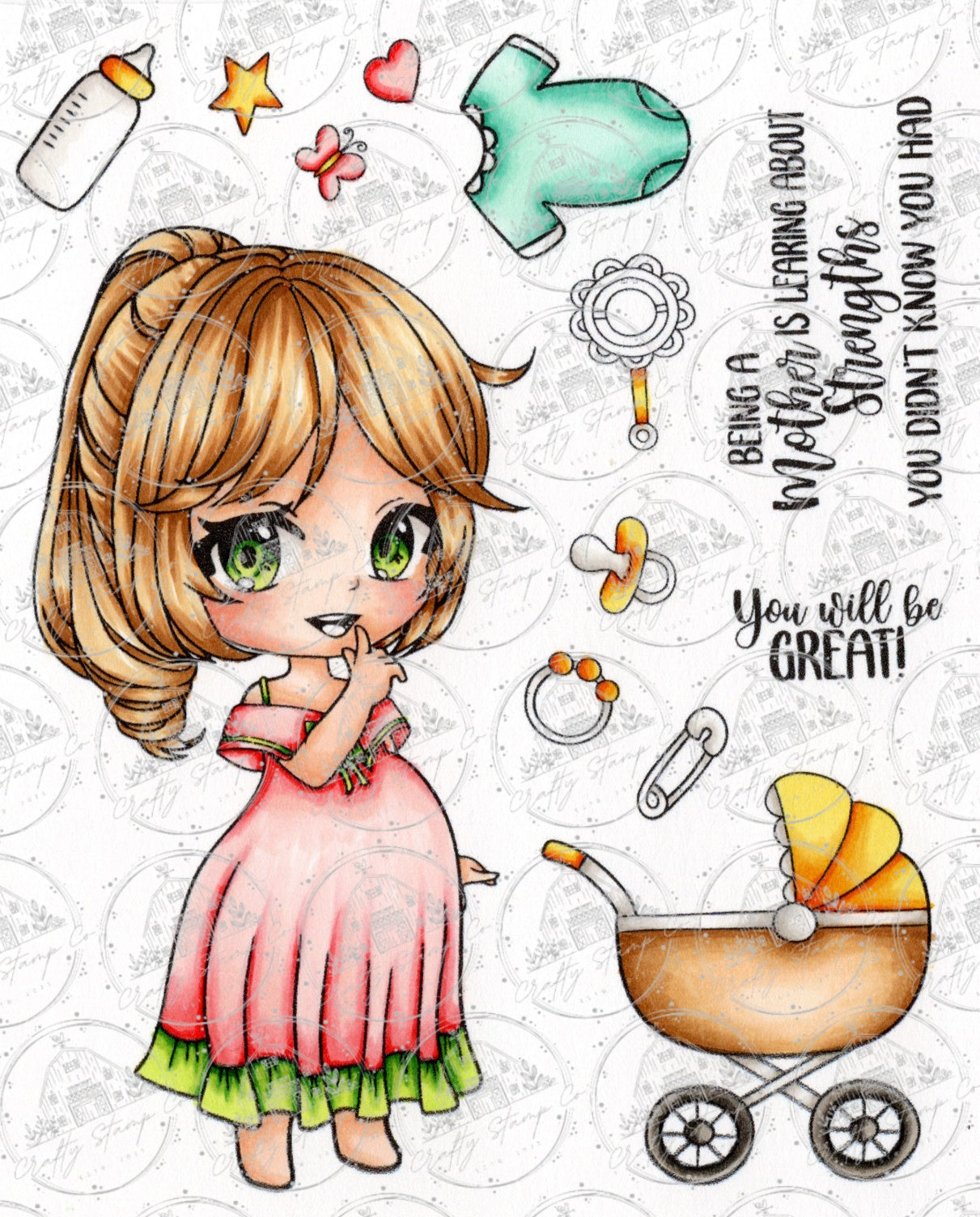 Mama Ayla 4x6 Stamp Set