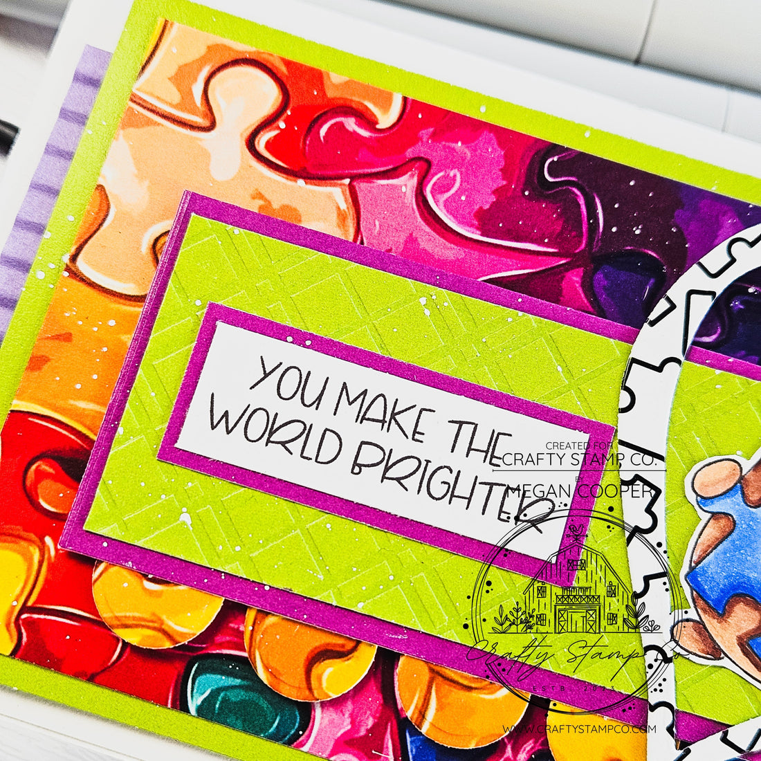 Colorful Layers & Kind Hearts: Megan Cooper’s Positive Tate Card