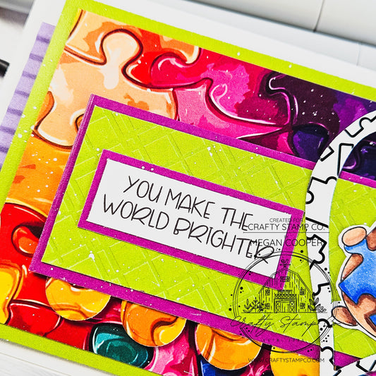 Colorful Layers & Kind Hearts: Megan Cooper’s Positive Tate Card