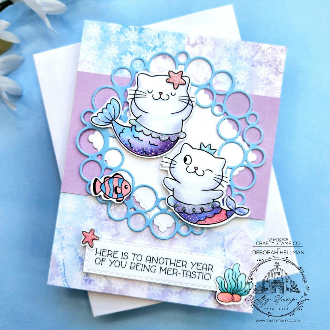A Mer-Tastic Birthday Card with Whiskers of the Sea
