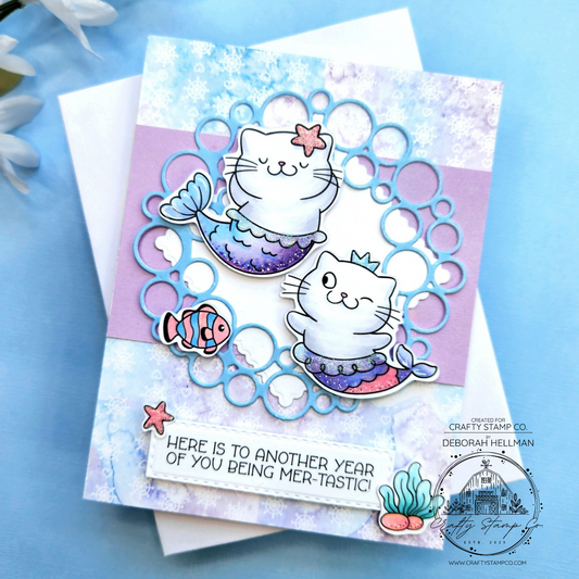 A Mer-Tastic Birthday Card with Whiskers of the Sea