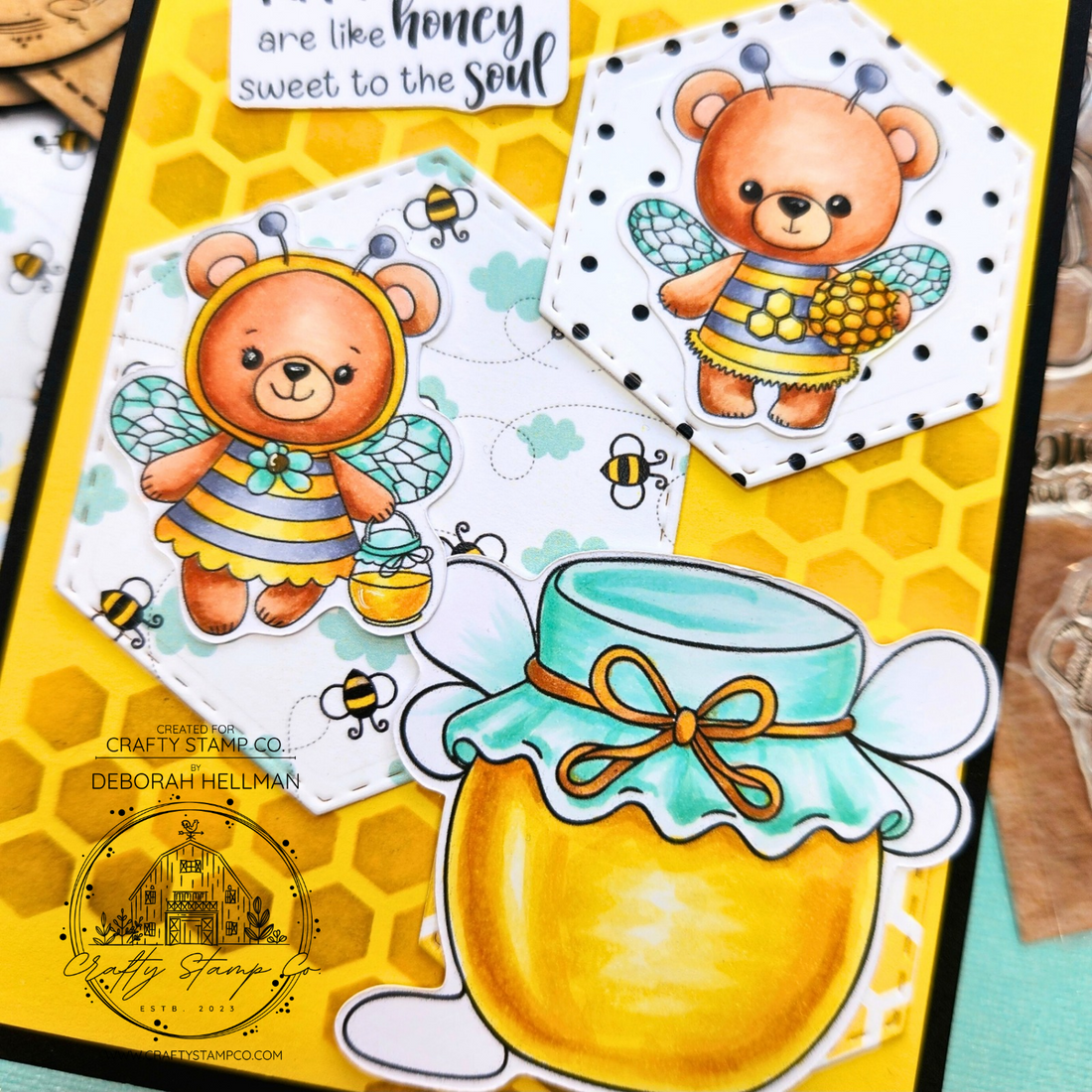 Sweet as Honey Card Tutorial by Deborah Hellman