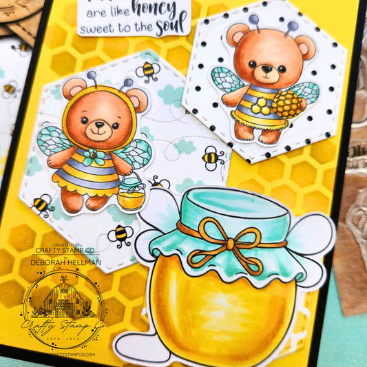 Sweet as Honey Card Tutorial by Deborah Hellman