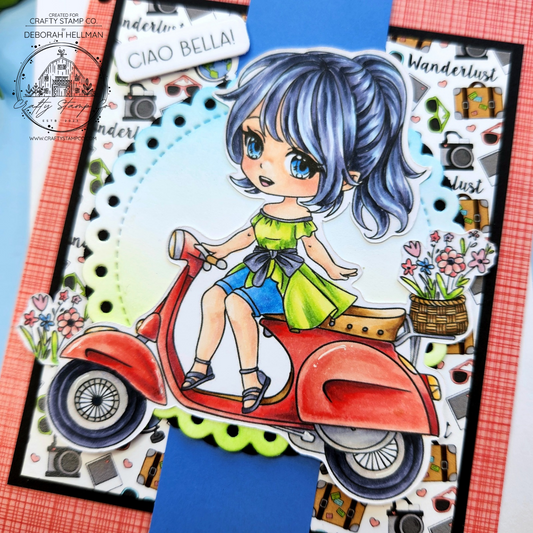 Ciao, Adventure! with Deborah’s Bright Travel-Themed Card