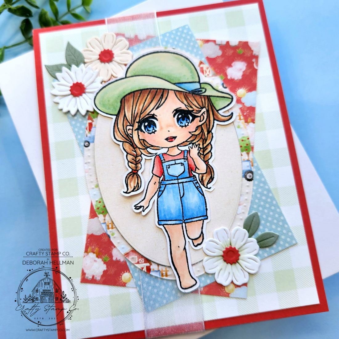 Down on the Farm: A Sweet Country Card by Deborah