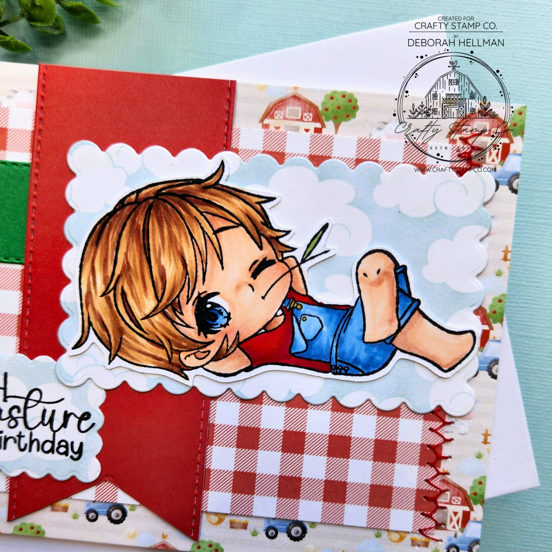 Oh Crop! A Barnyard Birthday Card by Deborah Hellman