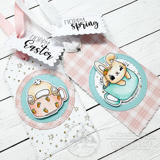 Bun-A-Latte Easter Tags with Cheryl