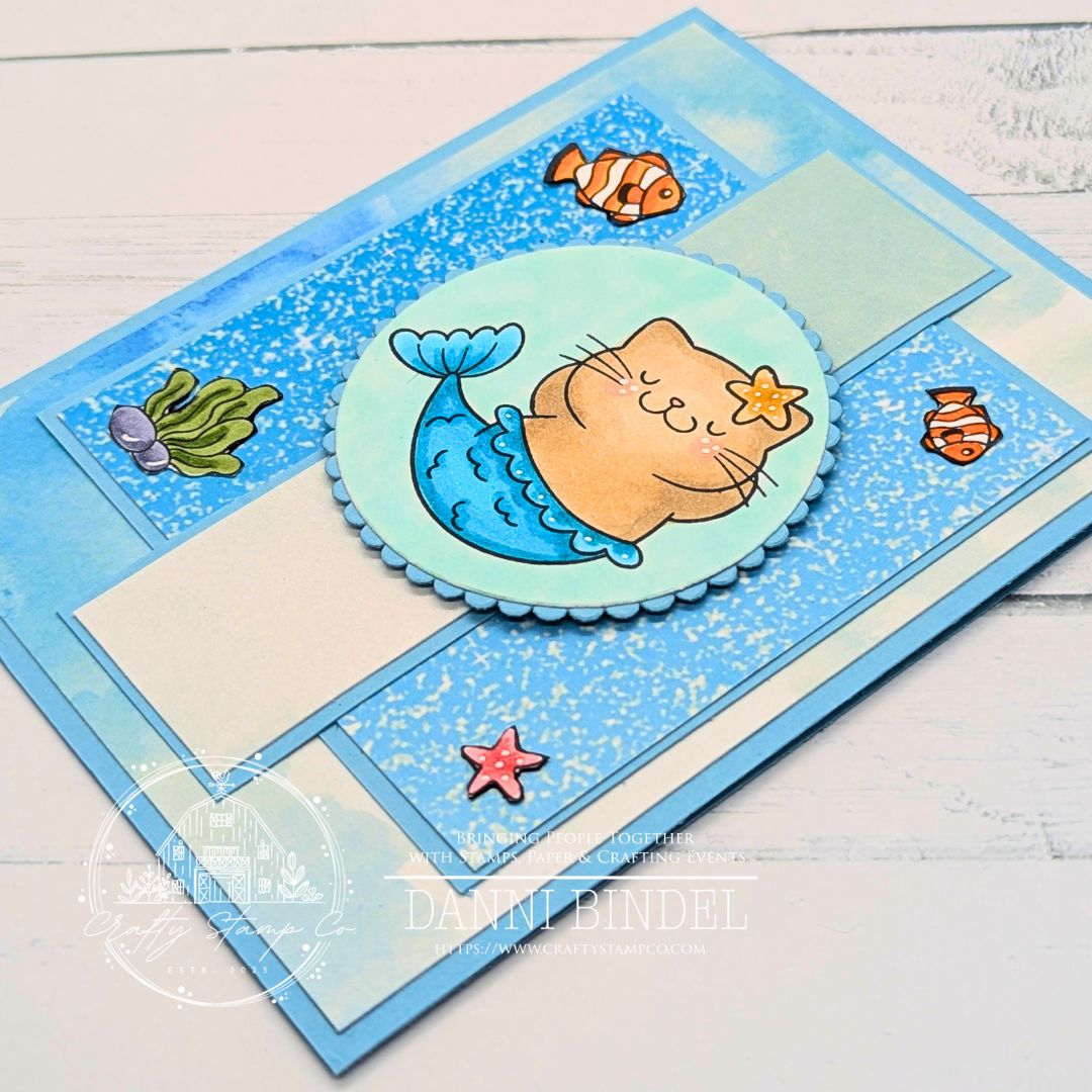 A Sweet Sea Kitty Card with Whiskers of the Sea