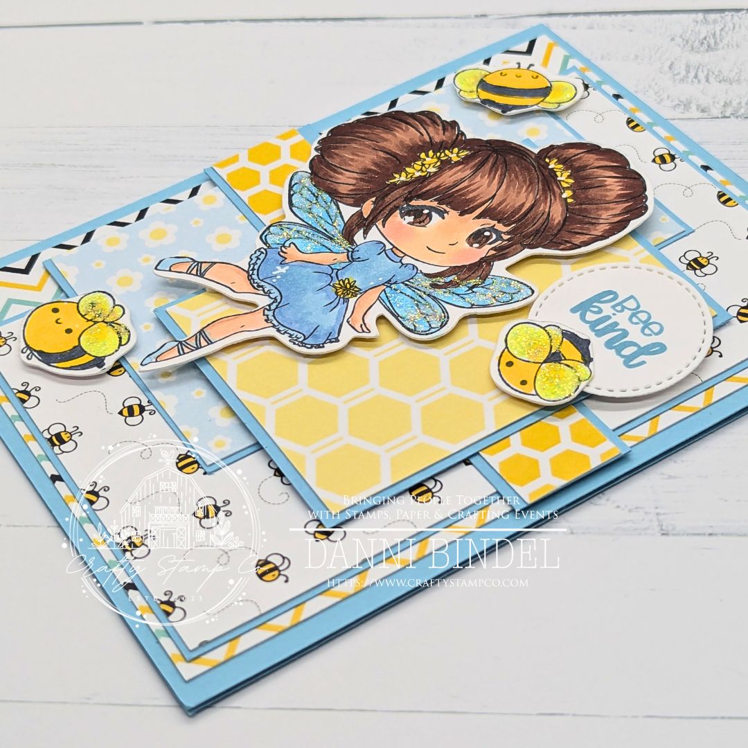Bee Kind with Danni’s Beautiful Buzzy Bee Meadow Card
