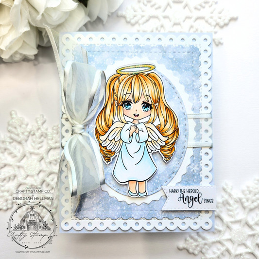 How to create a Heavenly Christmas card with Deborah | Heaven’s Choir by Crafty Stamp Co.
