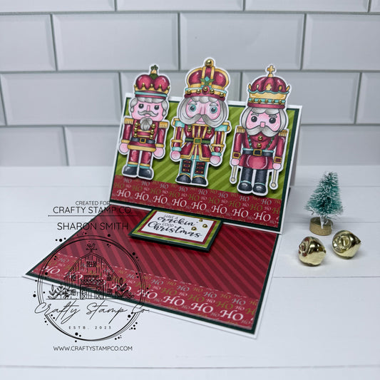 Nutcracker Trio with Sharon | Festive Easel Christmas Card