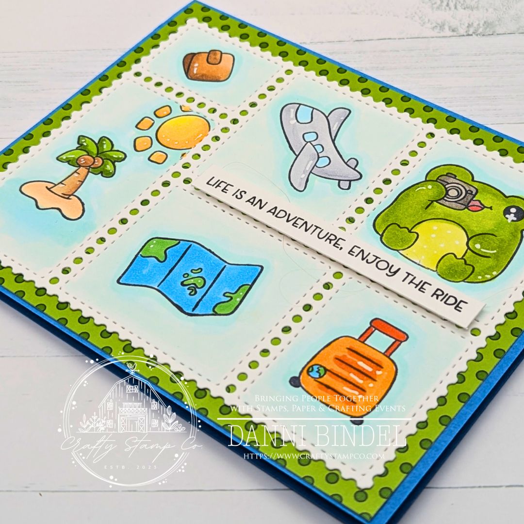 Travel Postage Collage Card Tutorial with the May 2026 Crafty Crew Kit