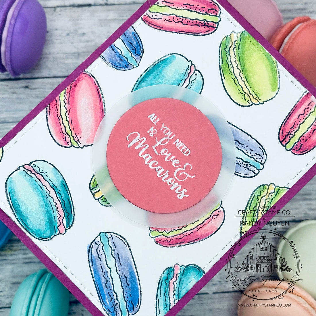 All You Need Is Love & Macarons: Randy Nguyen’s Macaron Meadow Card