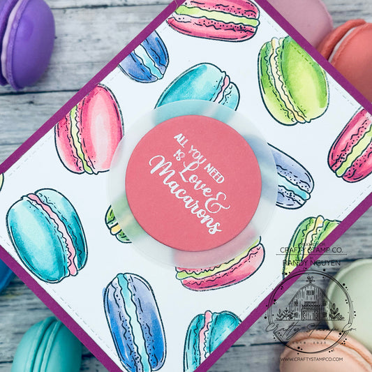All You Need Is Love & Macarons: Randy Nguyen’s Macaron Meadow Card