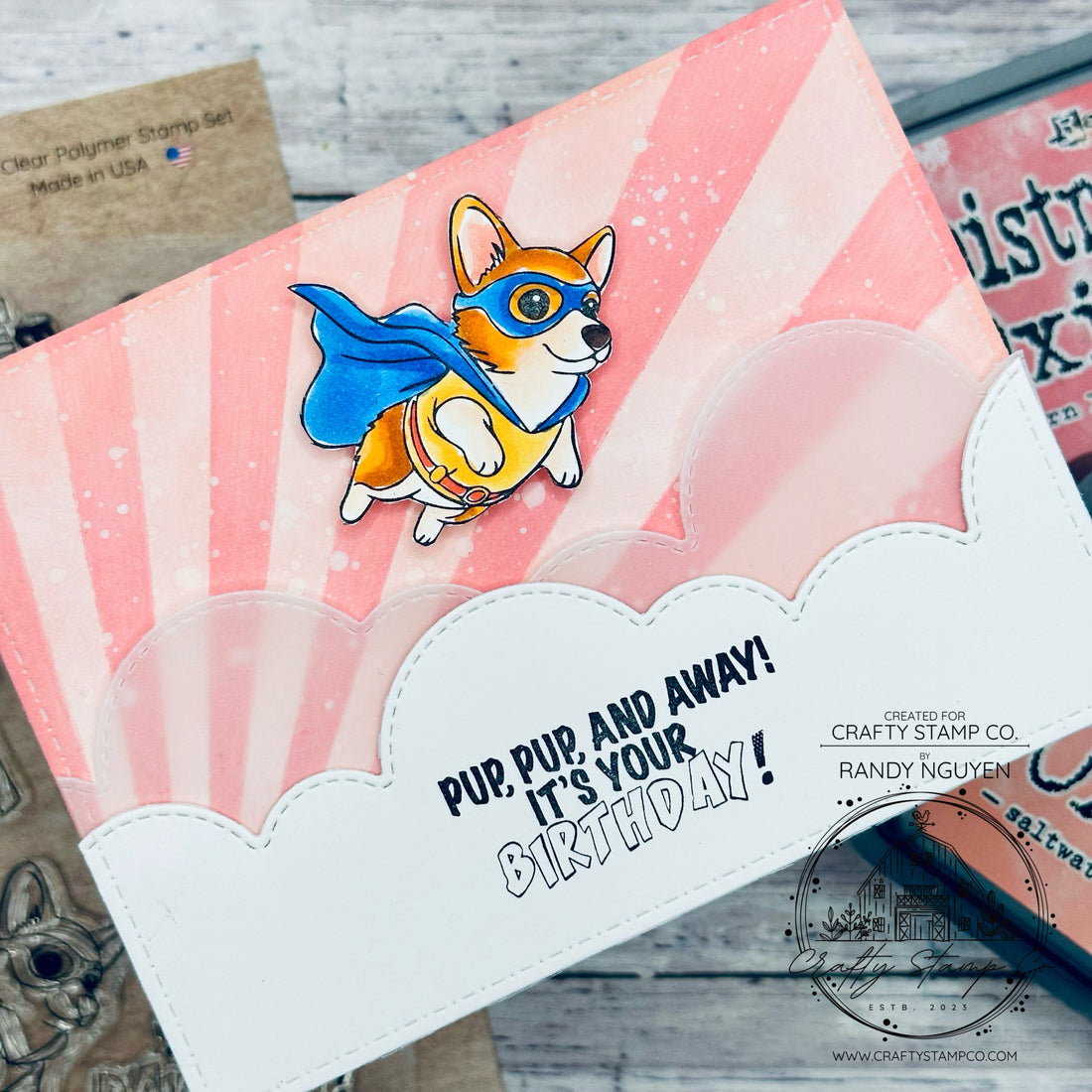 Pup, Pup and Away Birthday Card with Randy Nguyen