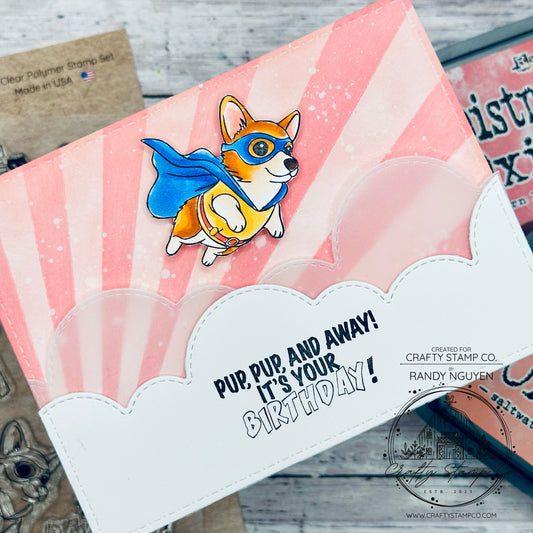 Pup, Pup and Away Birthday Card with Randy Nguyen