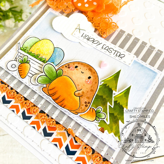 Happy Easter Card Inspiration with Positive Tate – A Little Egg-stra by Shilo Miles