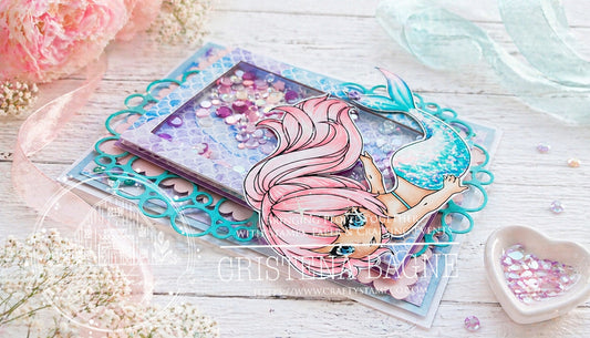 Mer-May Card | Make a Splash Meadow Mermaid Shaker Card