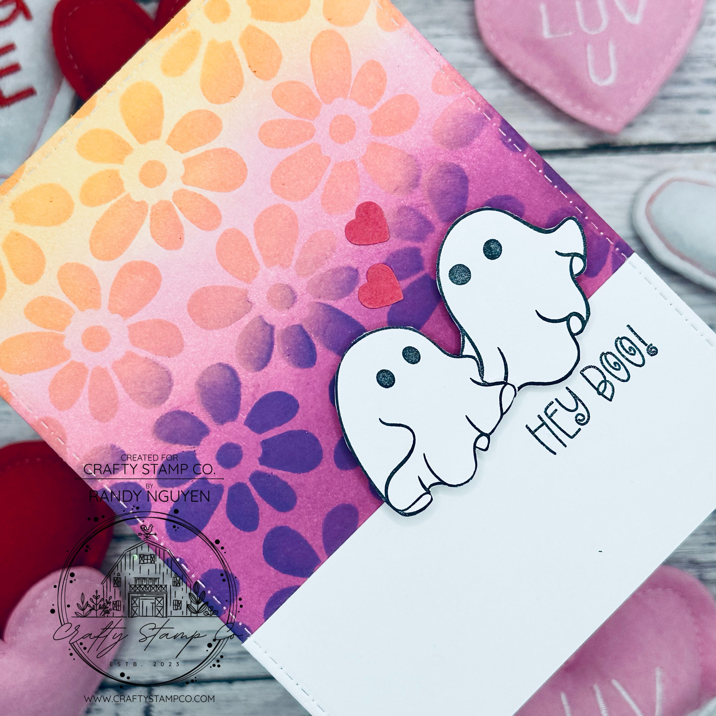 Hey Boo! Stretching Your Stamps for Valentineβs Day β A Sweet Ghost Ca ...