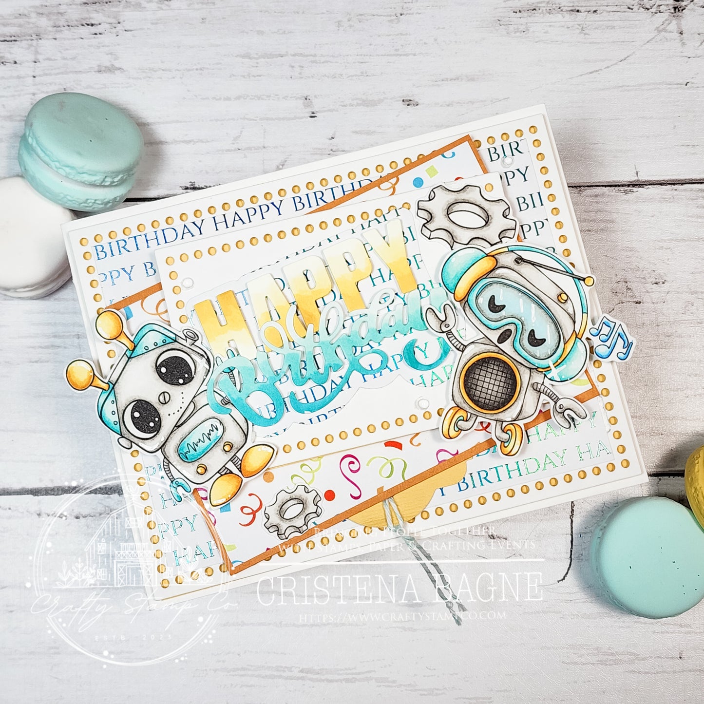 Beep Boop Day Bots 4x6 Stamp Set