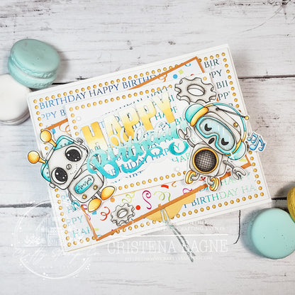 Beep Boop Day Bots 4x6 Stamp Set