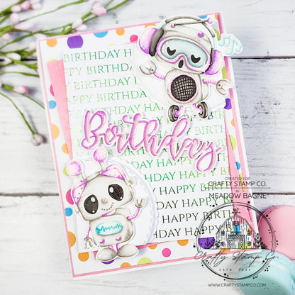 Beep Boop Day Bots 4x6 Stamp Set