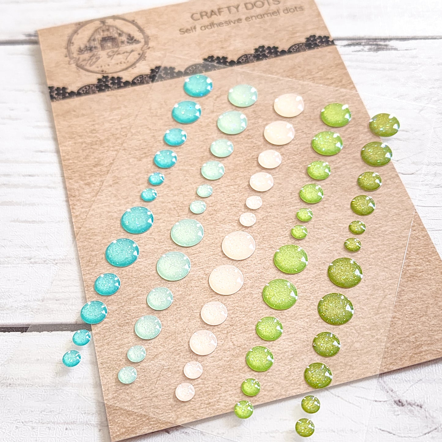 Sea Glass Sparkle Crafty Dots