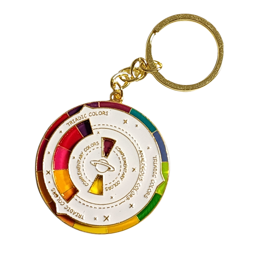 Spinning Color Wheel Keychain