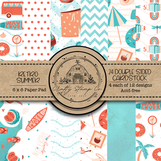 Retro Summer 6 x 6 Pattern Paper Pack