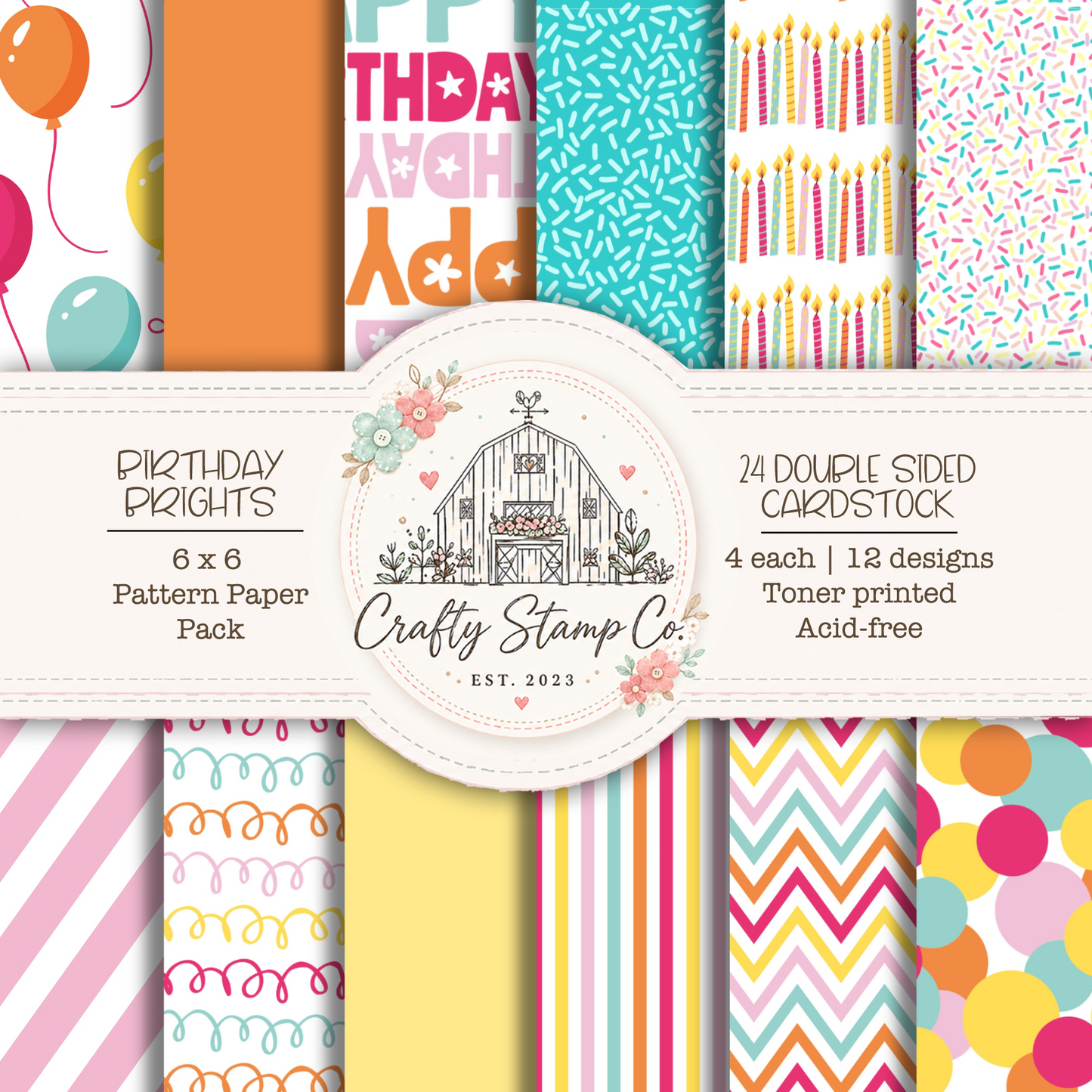 Birthday Brights 6x6 Pattern Paper Pack