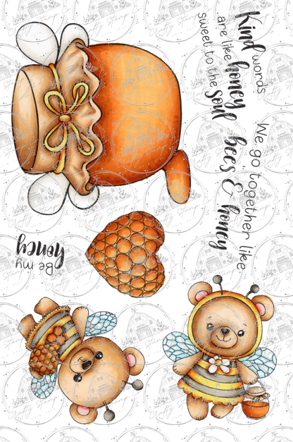 Bees & Honey 4x6 Stamp Set